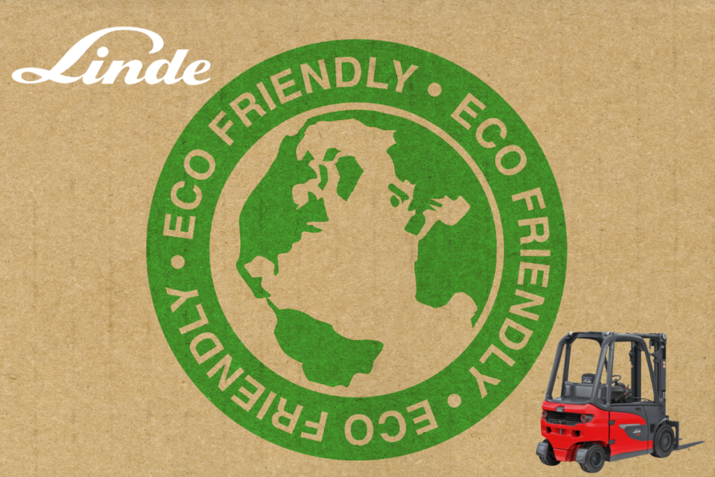 Eco-friendly tag kao simbol ekonomičnosti mini električnih viljuškara.